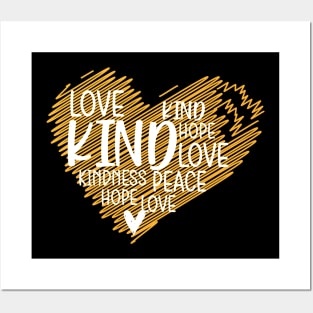 Love Kind Hope Peace Kindness Gift Posters and Art